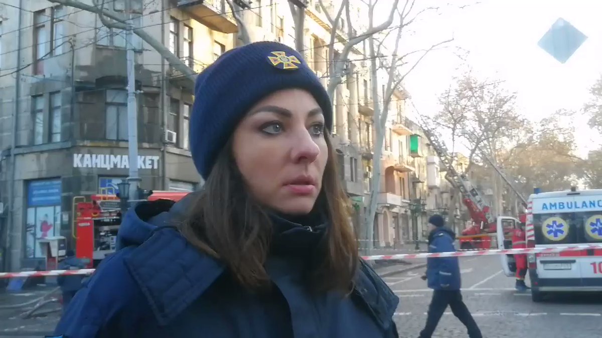 ukrainian emercom spokeswoman on fire at college in odesa: 9-10