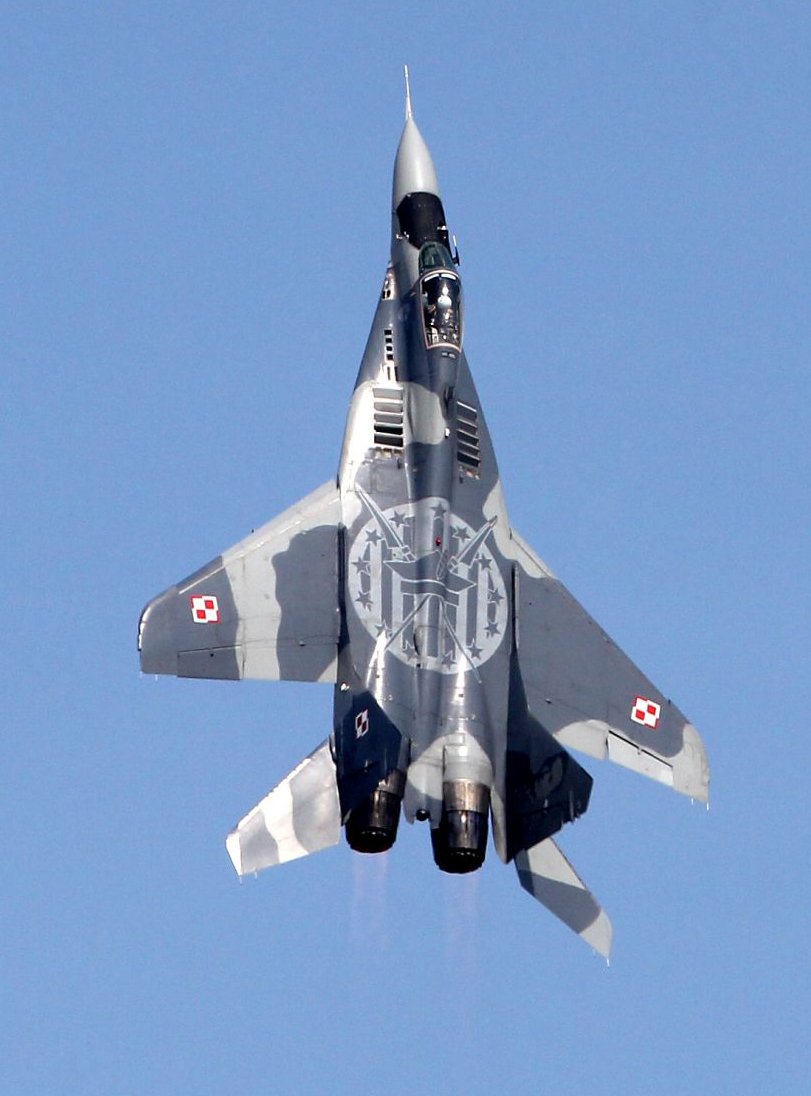 a mig-29 of the polish air force at the ila berlin air show 2016