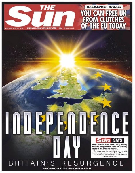 cover of the british newspaper the sun