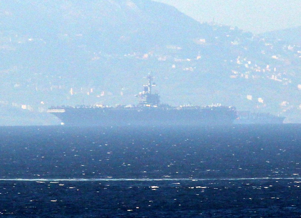 usnavy aircraft carrier uss abraham lincoln cvn 72 sailing through the strait of gibraltar gibraltar europe map refugees routes lockdowns terrorists in europe interactive map of european news europe liveuamap com europe liveuamap